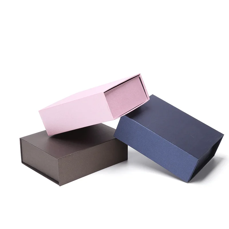 3 Colors Folding Rigid Boxes Hard Gift Box For Hair Shoes Bag Jar Size