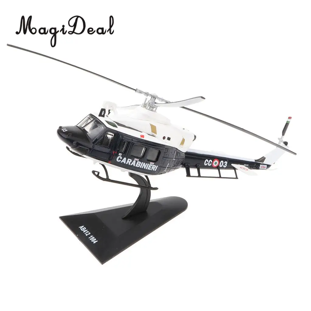 

1/43 Alloy Diecast Warplane Model - AGUSTA AB-412 1984 Helicopter Figure Airforce Aircraft Plane Model Kids Toy Soldier