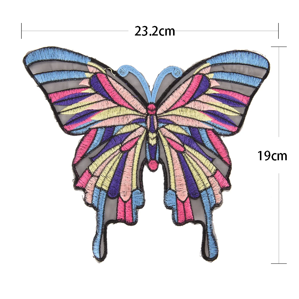 Нашивки «бабочки» с тепловым принтом на футболке джинсы с утюгом на нашивках для одежды А-уровень моющиеся аппликации 2 размера