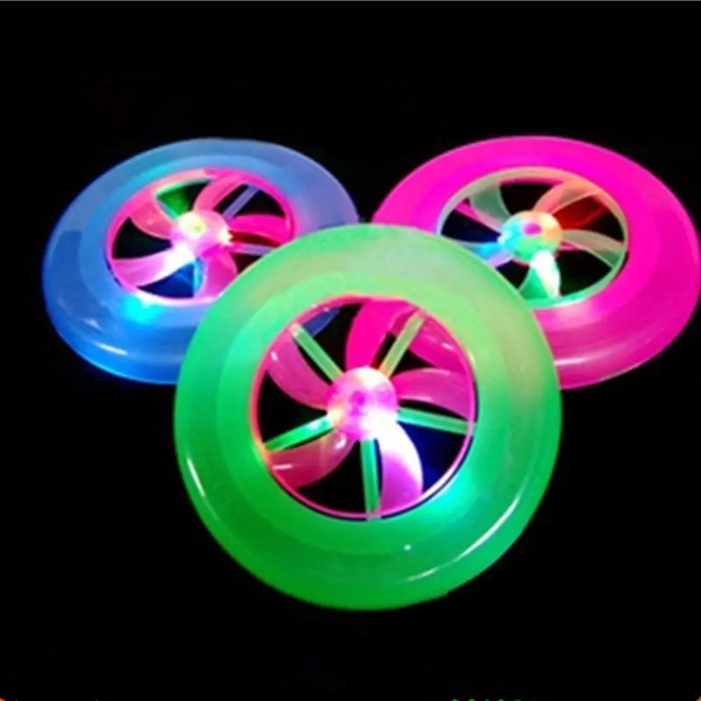 

Colorful UFO Kid Toy Spin LED Light Outdoor Toy Flying Saucer Disc Educational Sports Beach toys