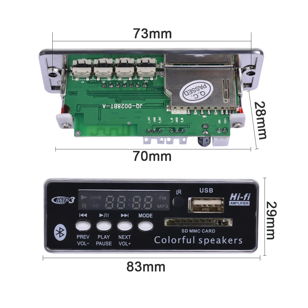 AIYIMA Bluetooth MP3 decodificador Junta AUX USB música decodificación con FM DIY para amplificadores de Audio de Teatro en Casa
