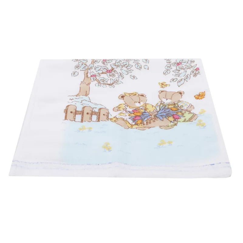 Детское полотенце для рук, хлопковое мягкое полотенце с рисунком медведя из мультфильма, детское полотенце для лица