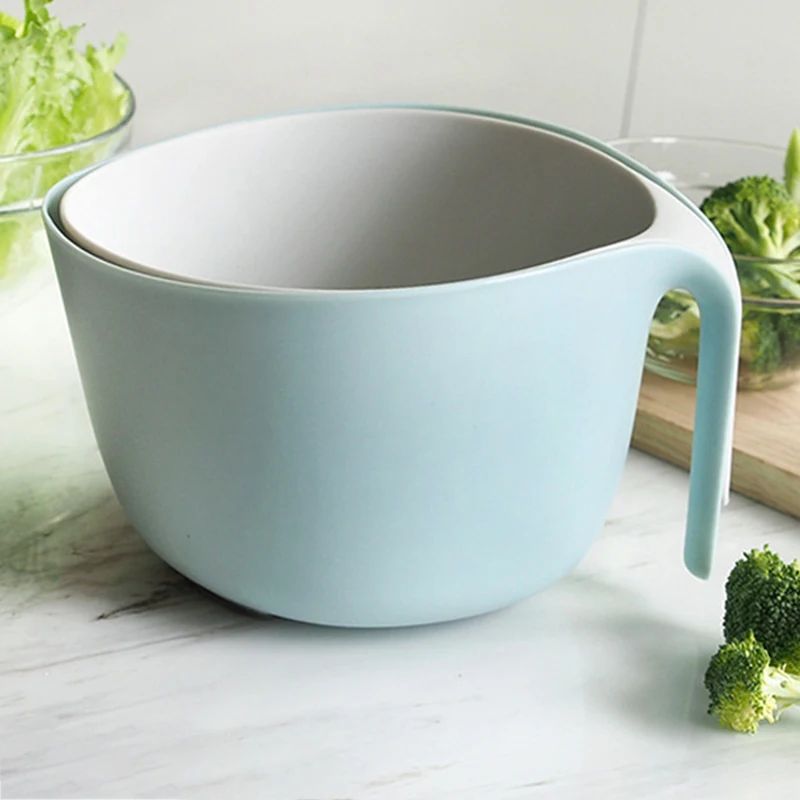 2-in-1 Washing Colander Bowl Food Strainers with Long Grip Non Slip Base for Fruits Vegetable HUG-Deals