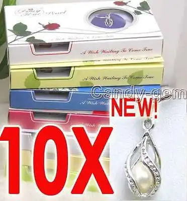 

Shipping>>new hot SALE Popular gift Wholesale 10X Box drop pendant Wish Pearl Necklace set-w120_10
