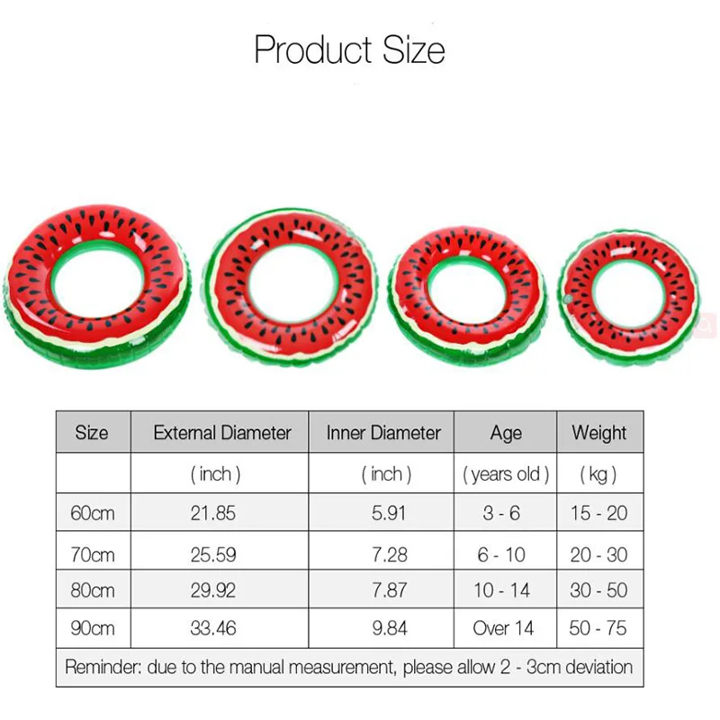 1 шт. наружная безопасность в форме арбуза надувной плавательный круг Пляж Бассейн плавающий круг для взрослых детей