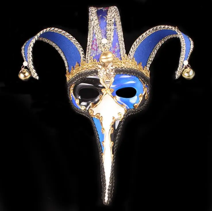 Halloween Mask Masquerade Long Nose Creative Mask Bell High-end Party Masks Christmas Gorgeous elegance