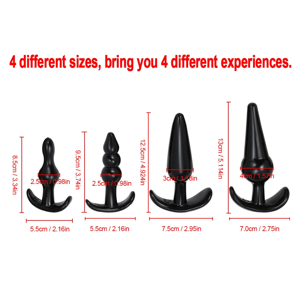 Silicone 4Pcs/6Pcs Anal Plugs/Prostate Massager Anal Butt Plug G-Spot Clitoris Stimulator Adult Anal Sex Toys For Woman Man Gays
