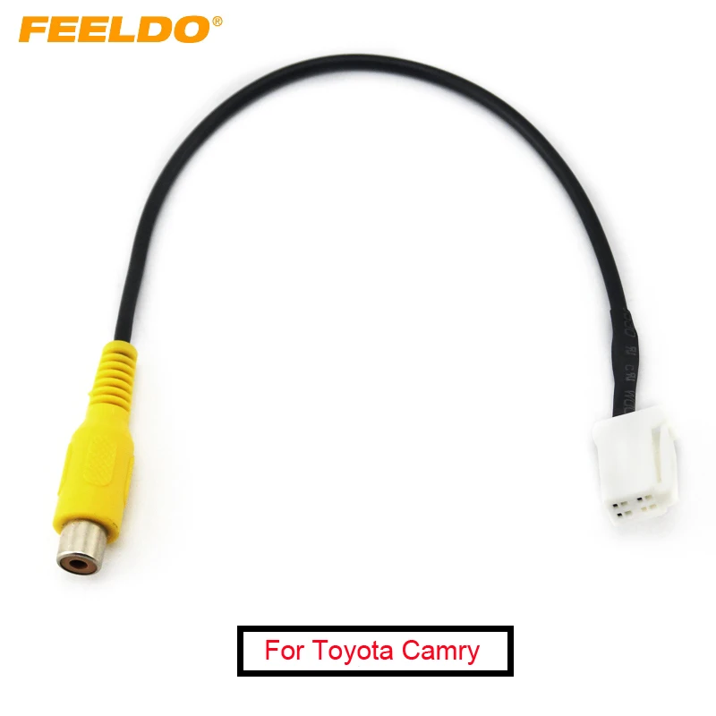 

FEELDO 1PC Parking Rear Camera Video Line Plug Reverse Convert Input Cable For Toyota Camry Panasonic Navigation DVD #AM1327