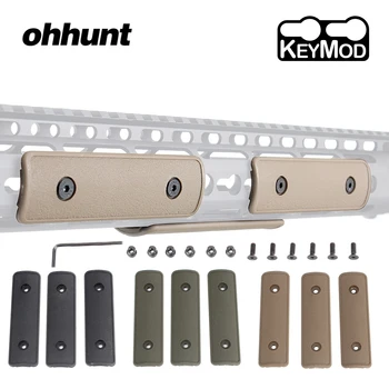 

ohhunt Tactical 4" Keymod Handguard Rail Panel Cover 3Pcs/Set Protector Hands Guard for Hunting Key Mod AR15 Airsoft 3 Color