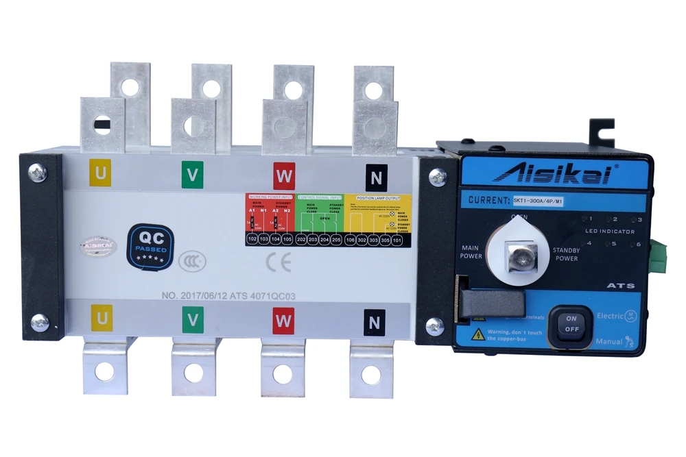 4P 300A ATS запчасти дизельного генератора двойной мощности Электрический выключатель управления один Трехфазный ac автоматический переключатель передачи