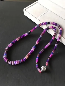 شراءحقيقية الطبيعية الوردي Sugilite الأحجار الكريمة قلادة من خرز دائري 5-14 مللي متر AAAAAA