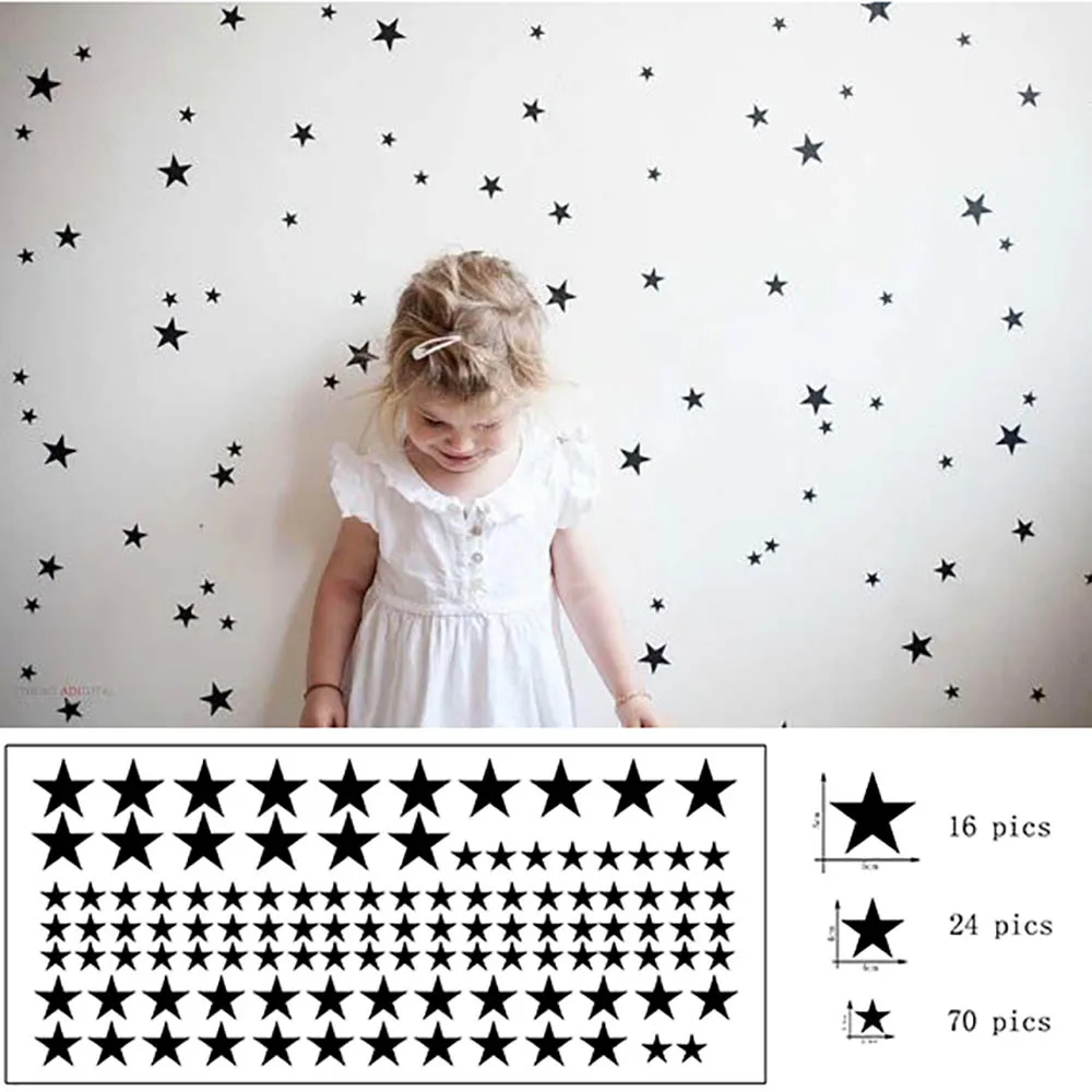 

Removable Charm 110Pcs Star Wall Stickers Mural Home Room Window Decal