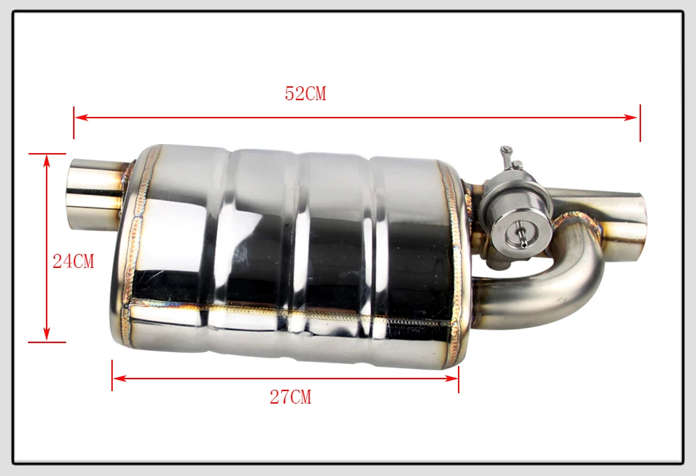 Нержавеющая сталь 2," или 3" левый и правый наконечник на один выхлоп глушитель клапан выхлопа выреза с беспроводным пультом дистанционного управления