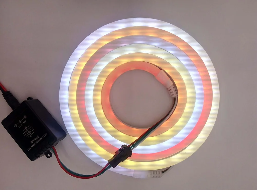 1 m 2 m WS2812B WS2812 RGB Программируемый прибор приемно-неоновая трубка со светодиодной лентой, SP106E Музыка RGB Led контроллер блок питания адаптер в комплекте