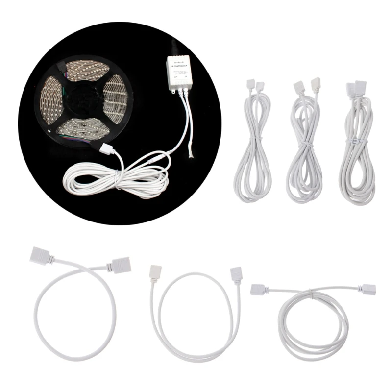

4 Pin Flexible LED Connector Extension Wire Cable For RGB 3528 5050 Strip Light