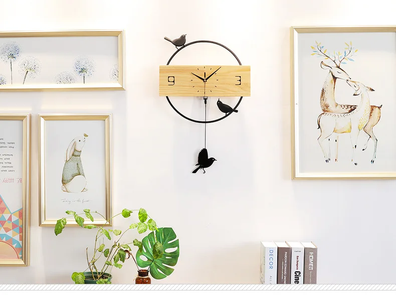 Geekcook настенные часы с кукушкой Гостиная творческий современный дизайн минималистский Nordic кварцевые немой личности дома моды часы декор