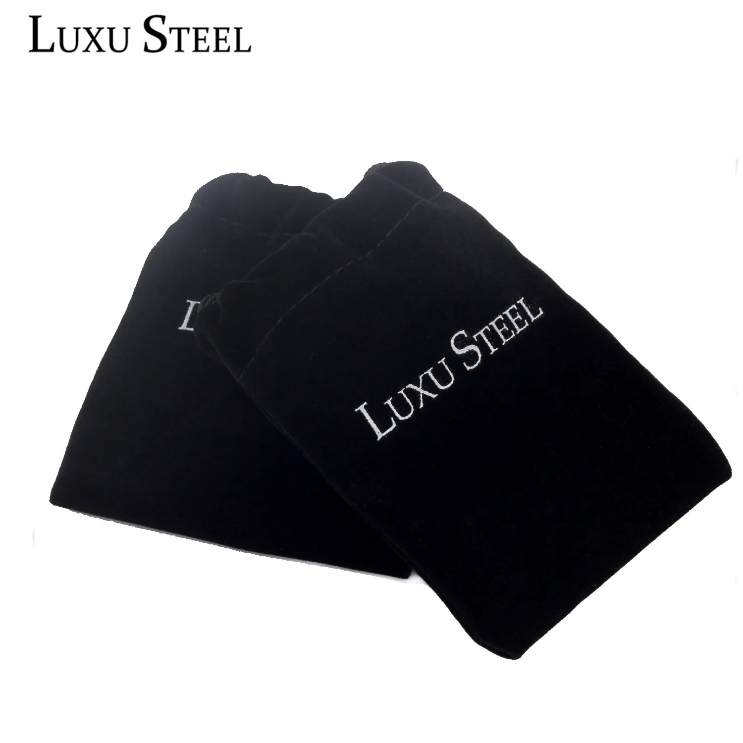 LUXUSTEEL 10 шт. Размеры 7*9 мм черный Цвет бархат ювелирных мешки шнурок мешок ткани для комплект украшений кулон цепочки и ожерелья серьги