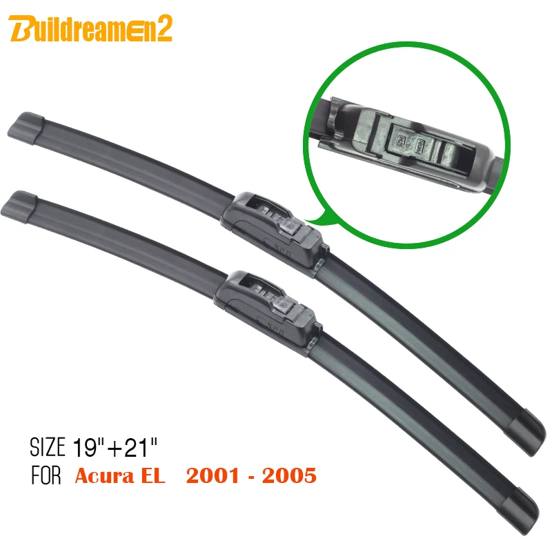 

Buildreamen2 1 Pair Car Bracketless Windscreen Wiper For Acura EL 2001-2005 Vehicle Soft Rubber Windshield Wiper Blade