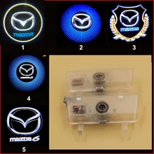 promotion mazda Atenza logo car logo door light LED Welcome Light 3d ghost shadow light laser lamp