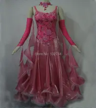 Hot sales!!! 5Color for choose Competition Elegant Long-sleeve Waltz Dance dress,Modern Dress,Tango Ballroom dance Dress B-0102