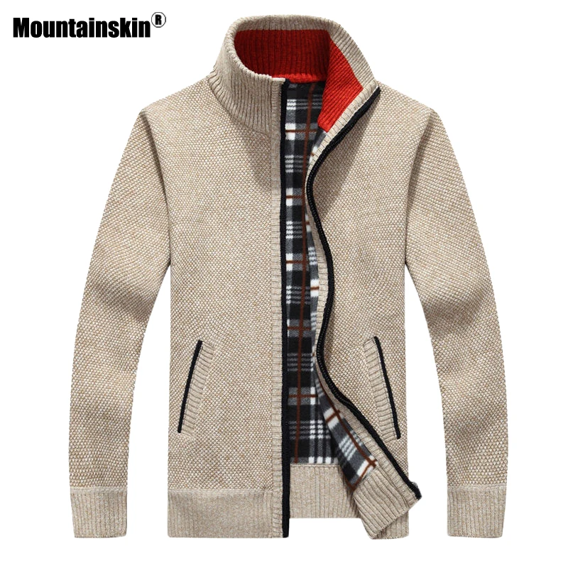 Mountainskin Men's Sweaters New Autumn Winter Warm Pullover Thick Cardigan Coats Mens Brand Clothing Male Casual Knitwear SA842