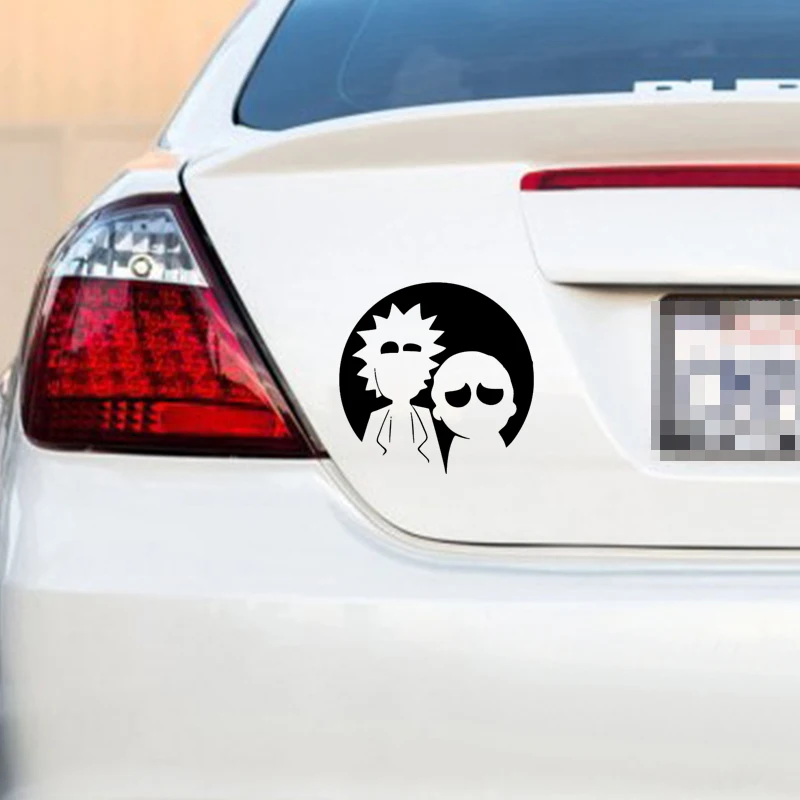 Rick and Morty Silhouette White Vinyl Decal - Perfect for Cars, Laptops, Windows, and Walls | Decal Addiction, Inc. image 3