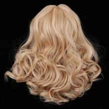 Sweet 16-inch Doll Wave Wig Curly Long Hair For 40cm Salon Doll DIY Golden