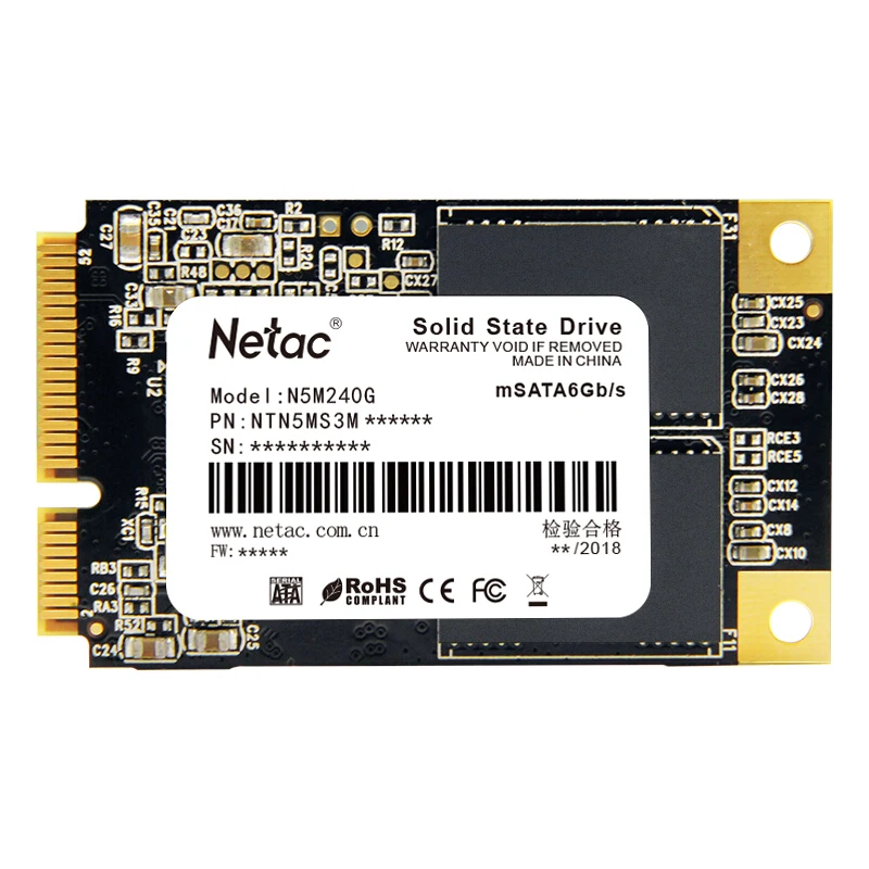 Netac mSATA SSD 120 ГБ 60 Гб жесткий диск TLC 60 120 ГБ для ноутбука mSATA Mini SATA Внутренний твердотельный диск для ПК ноутбука