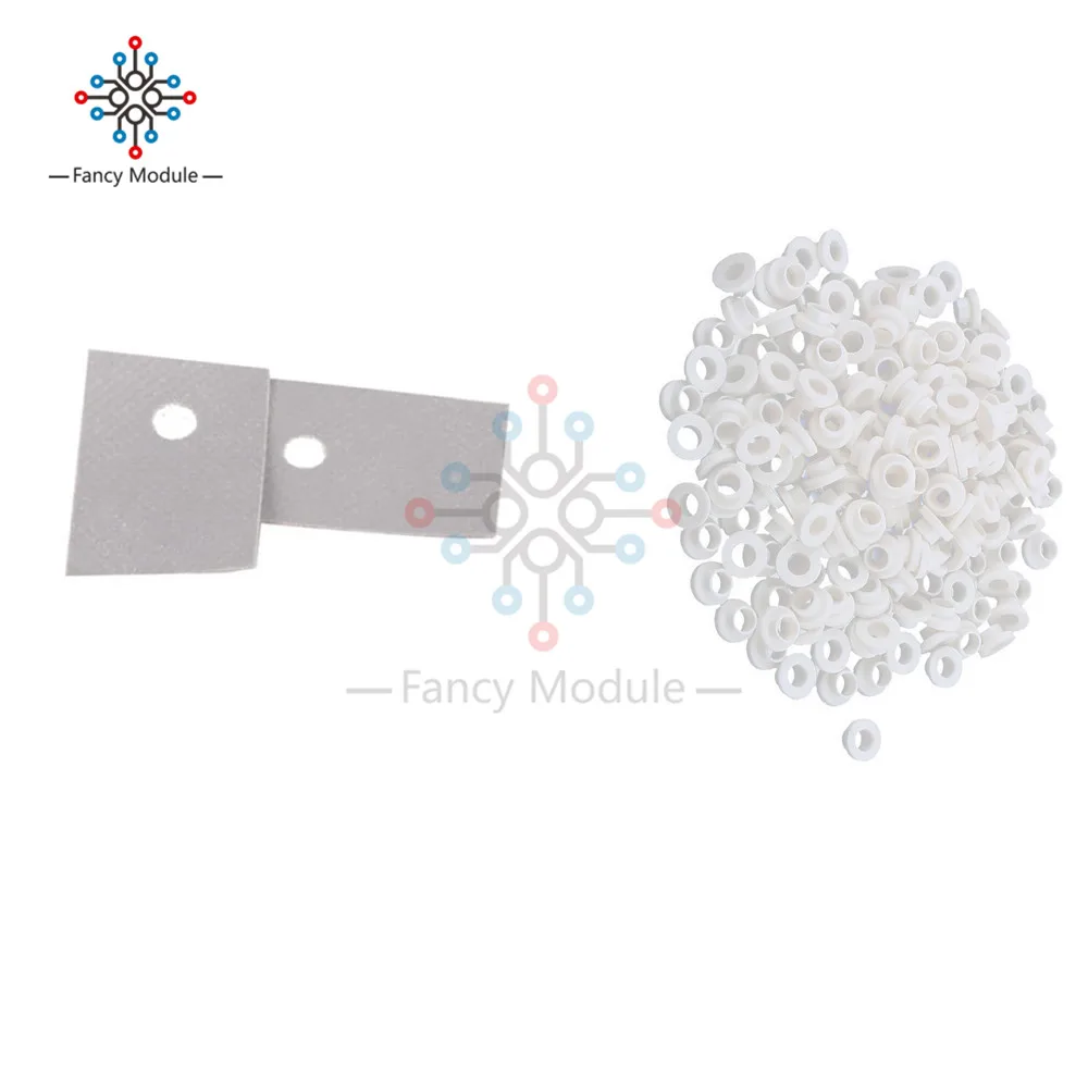 100 шт. TO-220 транзистор пластиковая шайба изоляции шайба+ TO-220 колодки силиконовые