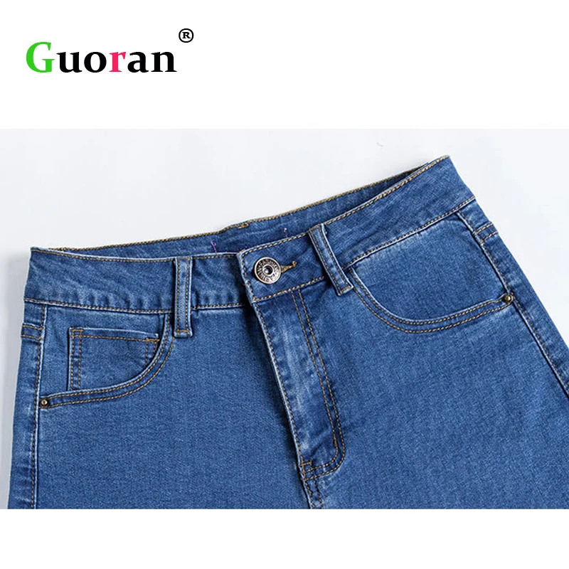 {Guoran} летние джинсы, шорты для женщин новые джинсовые синие женские сексуальные горячие шорты мини шорты джинсовые шорты плюс размер бедра пуш-ап