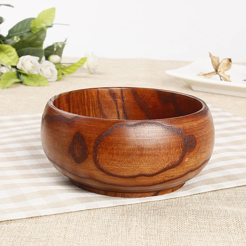 Wooden Bowls Wooden Bowl Healthy Food Container Vintage Dinner