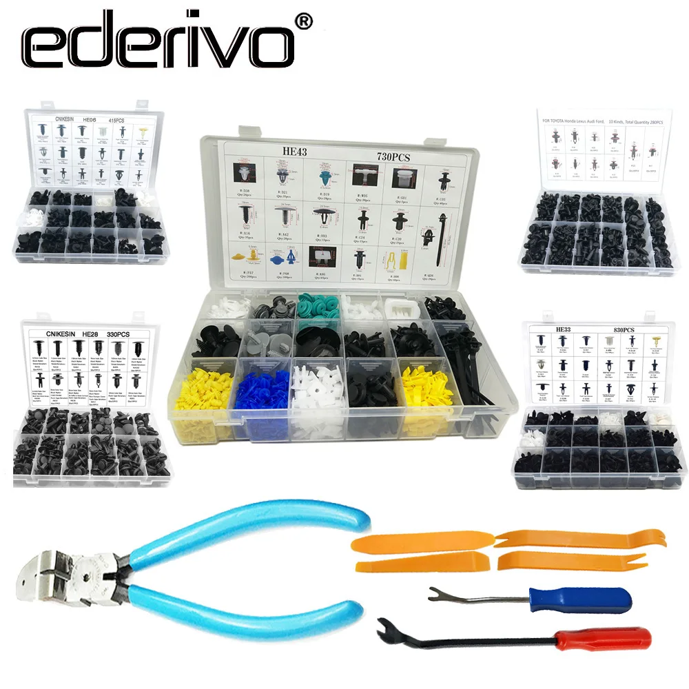 Car Universal Plastic Rivet Fastener Clip Mixed Auto Door Trim Panel