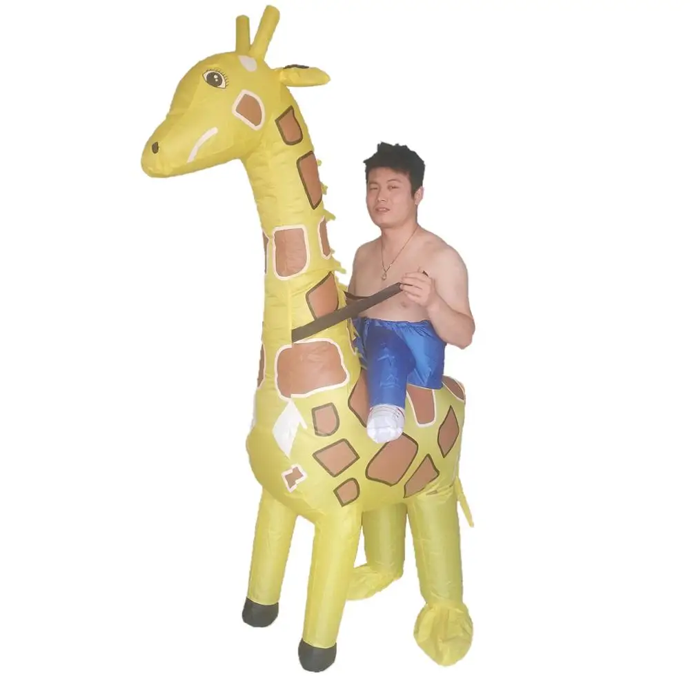 

Giraffe Fancy Dress Inflatable Animal Costume for Adults Halloween Party Carnival Cosplay Outfit Mascot Blow Up Suit Women Men