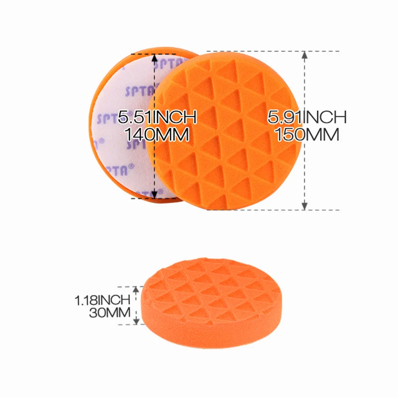SPTA 5 дюймов(125 мм)/6 дюймов полировальные накладки буфера колодки 5 шт. для полировщика автомобиля желтый/красный/синий/черный/белый-Выберите цвет