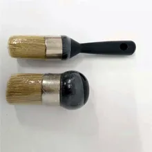 2 шт Черная деревянная длинная короткая ручка Мел Краска щетина Мел масляная краска восковая кисть товары для рукоделия