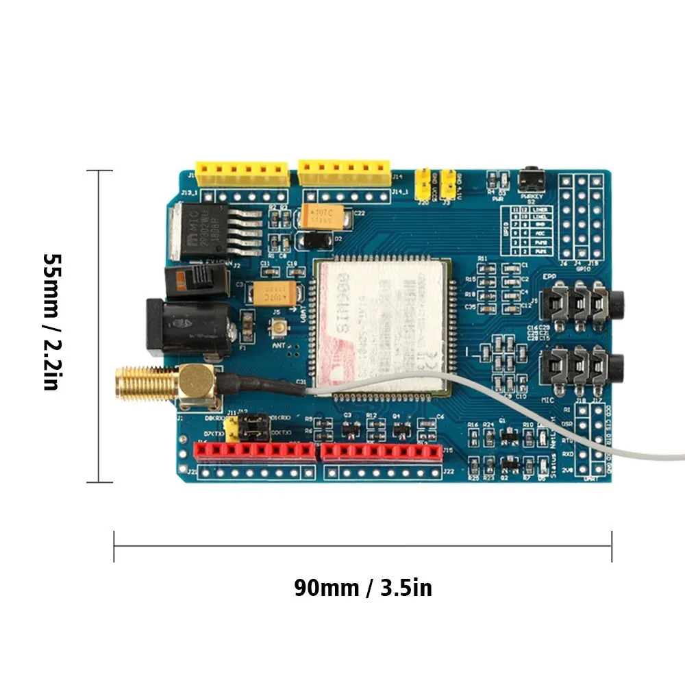 Макетная плата SIM900 850/900/1800/1900 МГц GPRS/GSM комплект модуля для Arduino|Детали и