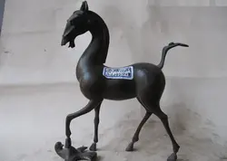 Оптовая продажа фабрики 7 Китайский классический бронза Медь скачущей лошади копыта ласточка статуя искусства