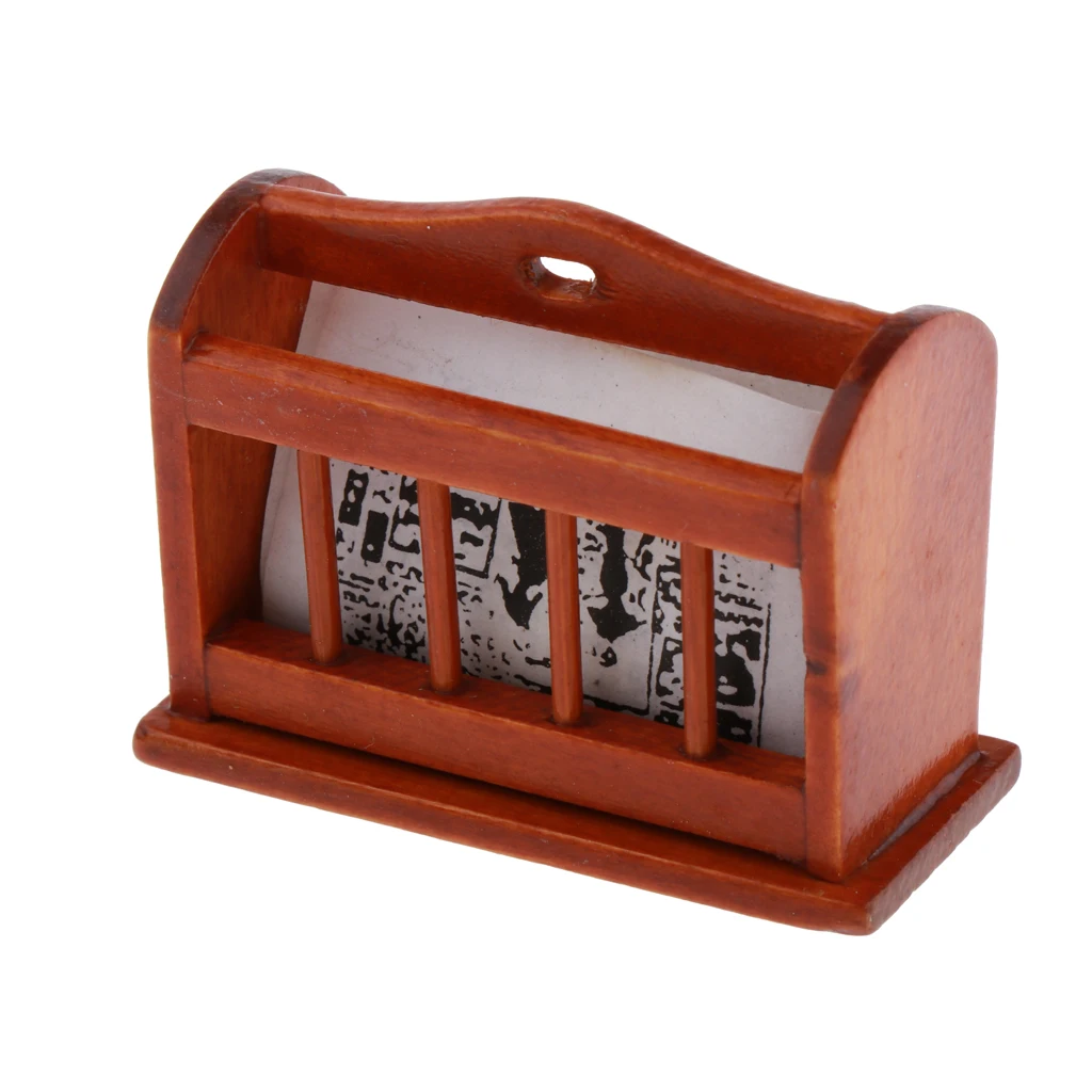 

MagiDeal 1:12 Scale Miniature Magazine Rack Dollhouse Office Furniture Doll House Accessories