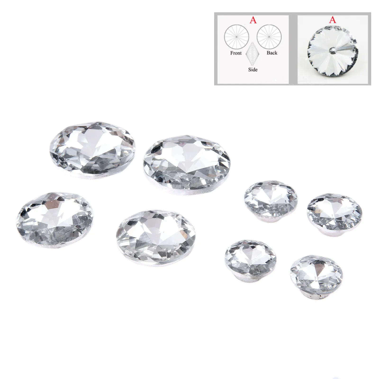 Upholstery Nail 10Pcs Diamond Crystal Upholstery Nails Button Tacks Studs Pins 16/18/25/30mm Sofa Bag Wall Decoration Furniture Accessory