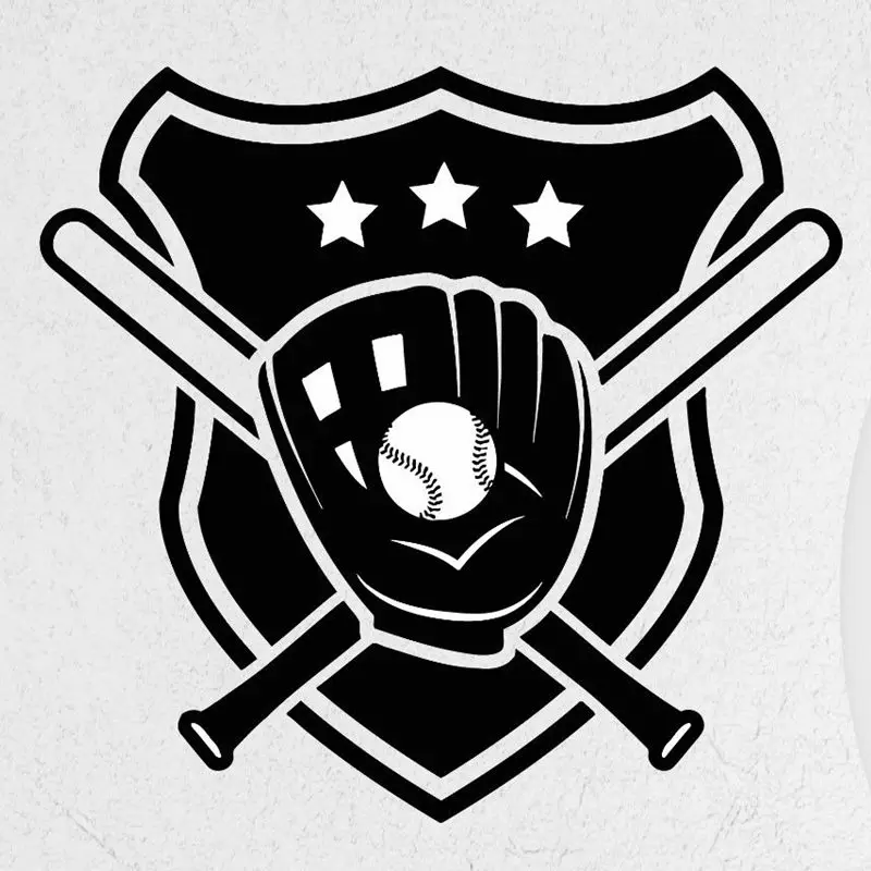 Dctal Baseball Car Windows Bat Sticker Sports Decal Posters Vinyl Wall Decals Parede Decor Mural Baseball Sticker