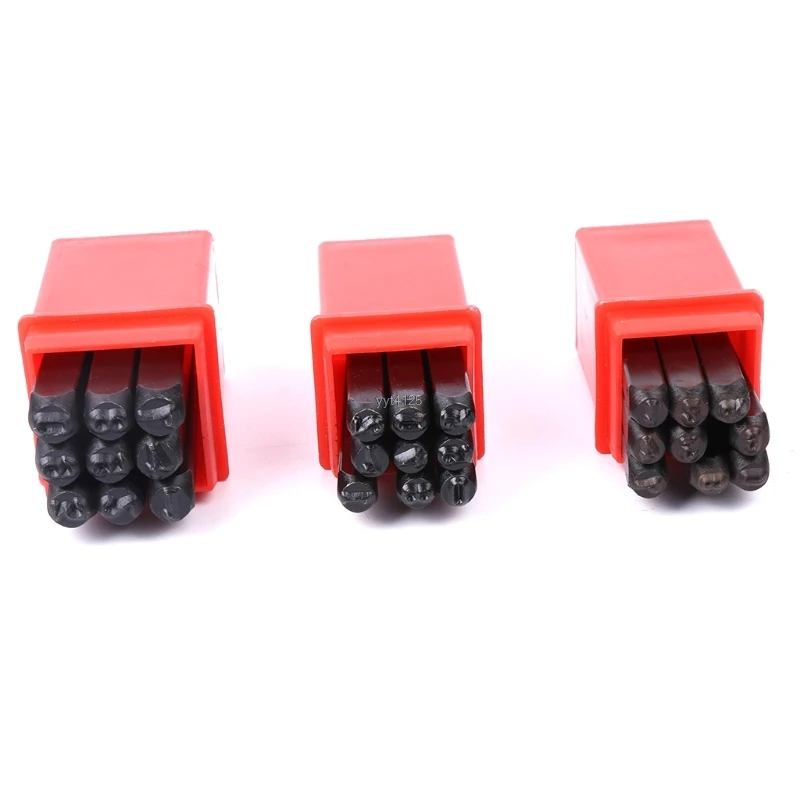 

1 Set Number Stamp Punch Set Hardened Steel Metal Wood Leather Steel Punch Alphabet Letter Number Tool Leather craft Stamp NEW