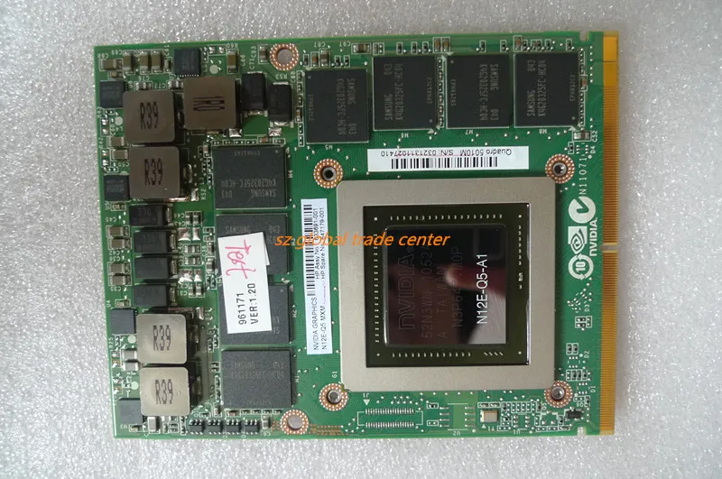 

For Dell Precision M6600 nVIDIA Quadro 5010M 4GB K9MWW N12E-Q5-A1 Laptop Video card