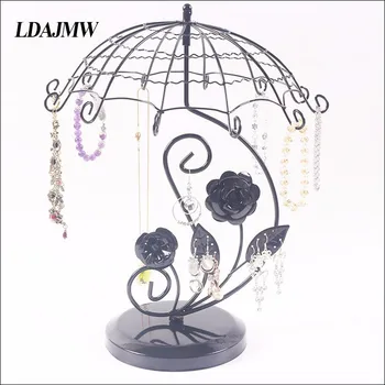 

Umbrella Earrings Display Stand European Princess Jewelry Storage Rack Ring Necklace Jewelry Organizer