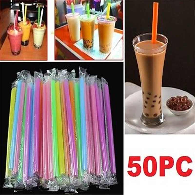 FD4733 new Jumbo Drinking Straws Bubble Pearls Tea Party Drink Smoothie
