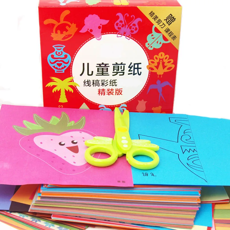 96 шт. DIY Красочные ручной игрушки Бумага резки оригами Книги по искусству Стикеры Kinderg Книги по искусству en игрушка развивающие ремесел Kids