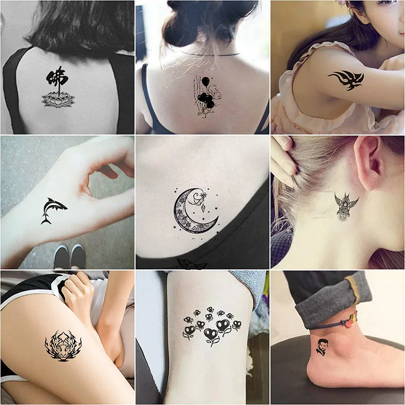 

1 Pcs Waterproof Marking Toy Sticker Water Decals White Flower Cat Butterfly Transfer Art Decoration Doll Tattoo Sticker
