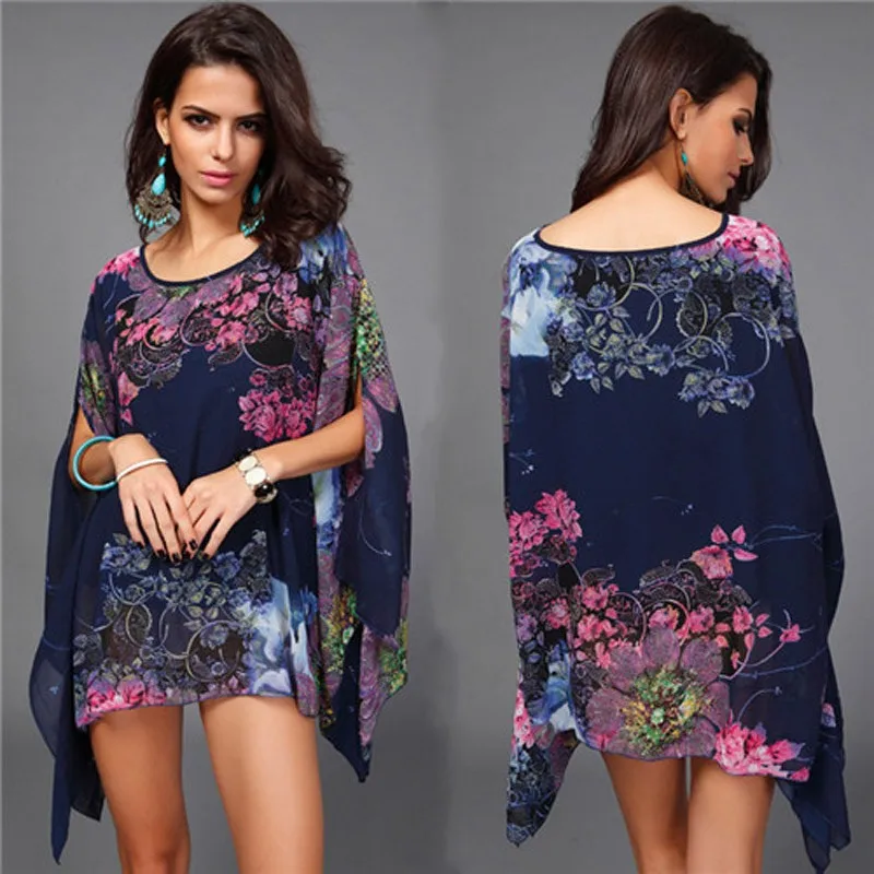 Summer-Bathing-Suit-Cover-Up-Bikini-Swimwear-White-Print-Chiffon-Beach-Tunic-Top-Pareo-Sexy-Swimsuit