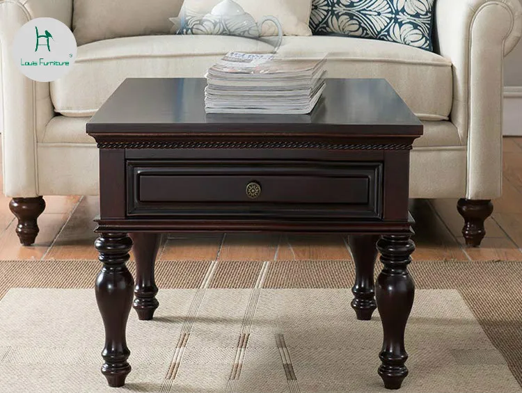 Американский Угловой Столик Louis Fashion с несколькими краями из массива дерева