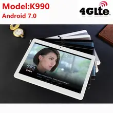 2018 K990 Octa Core 10.1 Inch tablet MTK8752 Android Tablet 4GB RAM 64GB ROM Dual SIM Bluetooth GPS Android 7.0 10 Tablet PC