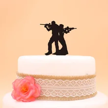 Забавный солдат Топпер для торта Жених и невеста свадебный Топпер для торта украшения для торта Топпер акриловые вечерние